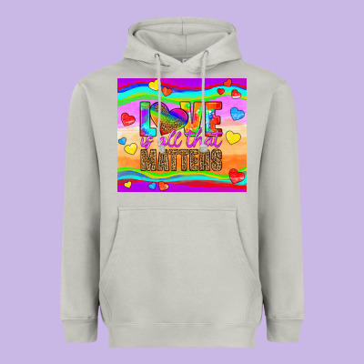 Love Is All That Matters Heavyweight Hoodie Designed By Hra Design Shop