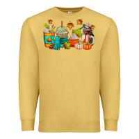 Antique Gold fall coffee cups Premium Sweatshirt - AdoDesignShop