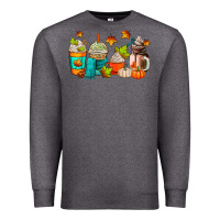 Charcoal Heather fall coffee cups Premium Sweatshirt - AdoDesignShop