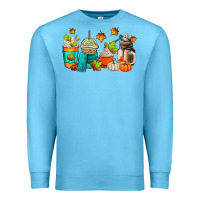 Ocean Blue fall coffee cups Premium Sweatshirt - AdoDesignShop