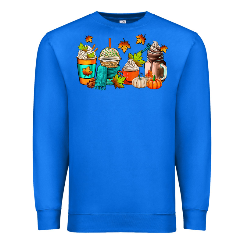 Fall Coffee Cups Premium Sweatshirt by AdoDesignShop | Teevron