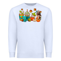 White fall coffee cups Premium Sweatshirt - AdoDesignShop