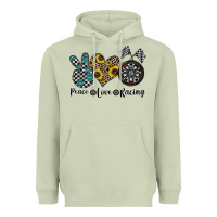 Matcha peace love racing Heavyweight Hoodie - CowhideDigitalArt