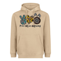 Mushroom peace love racing Heavyweight Hoodie - CowhideDigitalArt