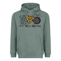 Sage peace love racing Heavyweight Hoodie - CowhideDigitalArt