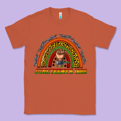 Classic Tee juneteenth 1865 rainbow