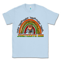 Dusty Blue juneteenth 1865 rainbow Classic Tee - texasbilliewilder