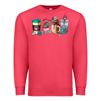 Cardinal cat  coffee cup Premium Sweatshirt - AdoDesignShop