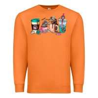 Carrot cat  coffee cup Premium Sweatshirt - AdoDesignShop