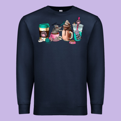 Cat  Coffee Cup Premium Sweatshirt Designed By Adodesignshop