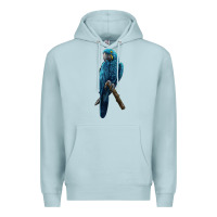 Blue Mist Hyacinth Macaw Premium Hoodie - LillyAllenDesigns