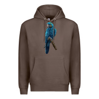 Coffee Hyacinth Macaw Premium Hoodie - LillyAllenDesigns