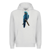 Dove Grey Hyacinth Macaw Premium Hoodie - LillyAllenDesigns