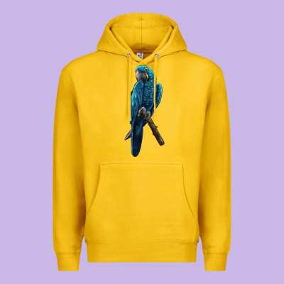 Hyacinth Macaw Premium Hoodie Designed By Lillyallendesigns