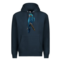 Navy Hyacinth Macaw Premium Hoodie - LillyAllenDesigns