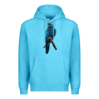 Ocean Blue Hyacinth Macaw Premium Hoodie - LillyAllenDesigns