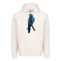 Pale Pink Hyacinth Macaw Premium Hoodie - LillyAllenDesigns