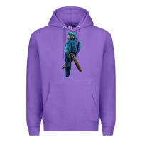 Purple Hyacinth Macaw Premium Hoodie - LillyAllenDesigns