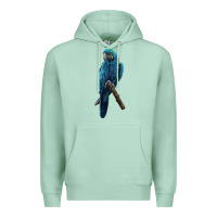 Seafoam Hyacinth Macaw Premium Hoodie - LillyAllenDesigns