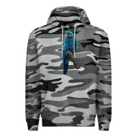 Slate Camo Hyacinth Macaw Premium Hoodie - LillyAllenDesigns