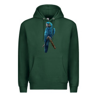 Sports Green Hyacinth Macaw Premium Hoodie - LillyAllenDesigns
