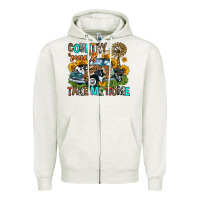 Oatmeal Heather country roads take me home Zipper Hoodie - Zillion Design Studio