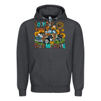 Smoke country roads take me home Zipper Hoodie - Zillion Design Studio
