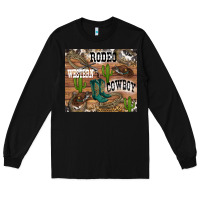 Black western rodeo Long Sleeve Tee - RanaPortraitStore