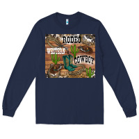 Navy western rodeo Long Sleeve Tee - RanaPortraitStore