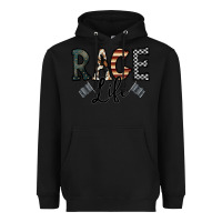 Black race life Heavyweight Hoodie - CowhideDigitalArt