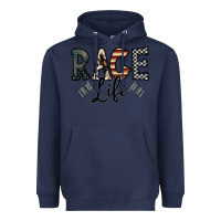 Navy race life Heavyweight Hoodie - CowhideDigitalArt