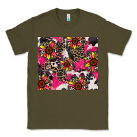 Army Green sunflower cowhide Classic Tee - Zillion Design Studio