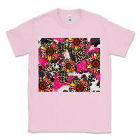 Bubblegum Pink sunflower cowhide Classic Tee - Zillion Design Studio