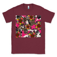 Burgundy sunflower cowhide Classic Tee - Zillion Design Studio
