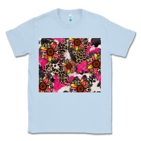 Dusty Blue sunflower cowhide Classic Tee - Zillion Design Studio