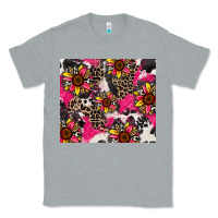 Heather Grey sunflower cowhide Classic Tee - Zillion Design Studio
