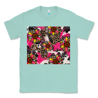 Seafoam sunflower cowhide Classic Tee - Zillion Design Studio