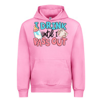 Fuchsia Pink i drink until i pass out baby Urban Hoodie - MaliasSmallBusiness