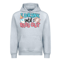 Heather Grey i drink until i pass out baby Urban Hoodie - MaliasSmallBusiness