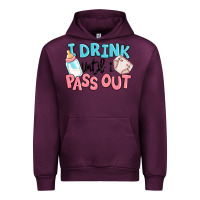 Mauve Wine i drink until i pass out baby Urban Hoodie - MaliasSmallBusiness