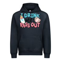Navy i drink until i pass out baby Urban Hoodie - MaliasSmallBusiness