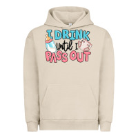 Pigment French Oak i drink until i pass out baby Urban Hoodie - MaliasSmallBusiness