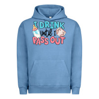 Pigment Pebble Blue i drink until i pass out baby Urban Hoodie - MaliasSmallBusiness