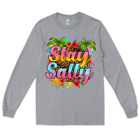 Heather Grey stay salty Long Sleeve Tee - RanaPortraitStore