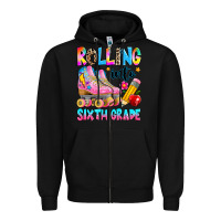 Black rolling into sixth grade Zipper Hoodie - texasbilliewilder
