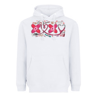 White xoxo valentine Heavyweight Hoodie - RacoonDesign