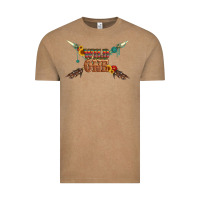 Vintage Coffee wild one with gemstone and sunflower Vintage Tee - Artiststas