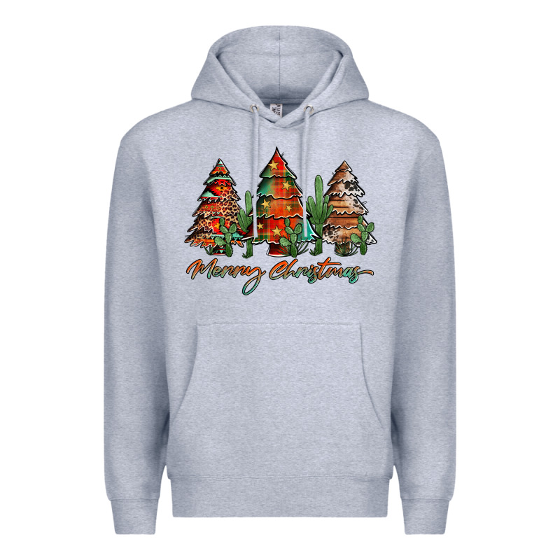 Western Christmas Trees Merry Christmas Premium Hoodie by Jasminsmagicworld | Teevron