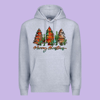 Western Christmas Trees Merry Christmas Premium Hoodie Designed By Jasminsmagicworld
