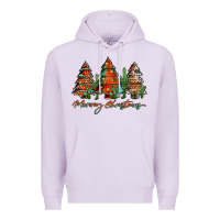 Lilac western christmas trees merry christmas Premium Hoodie - Jasminsmagicworld